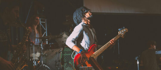 band performing on state