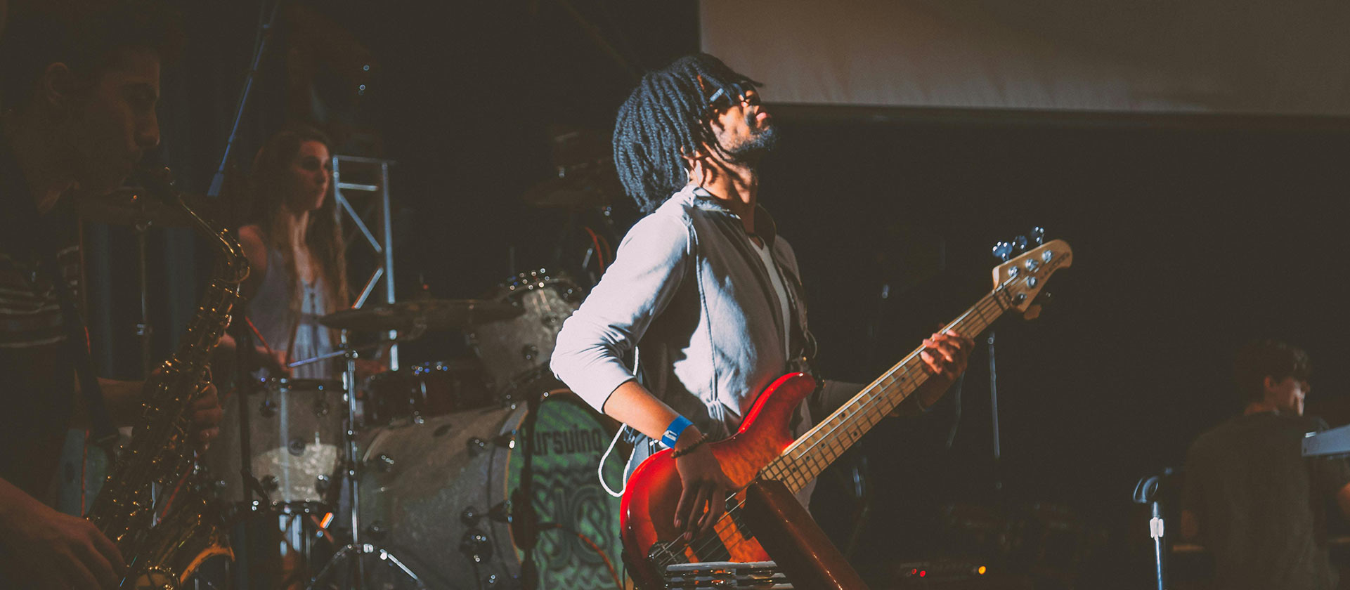 band performing on state