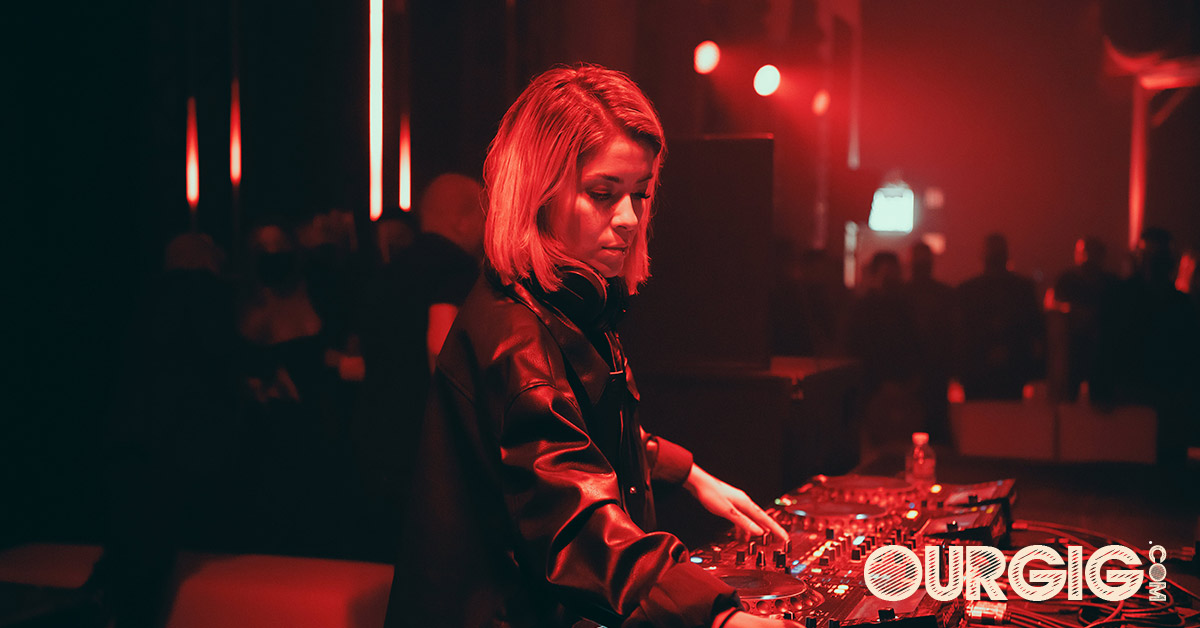 female DJ in a club