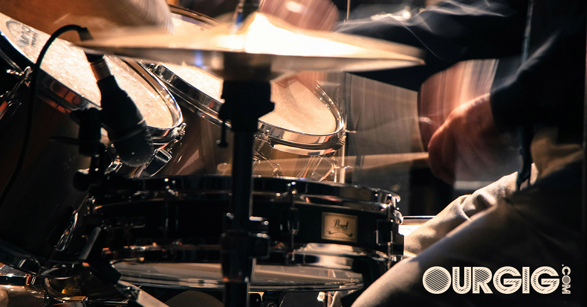 behind the scenes on a drummer