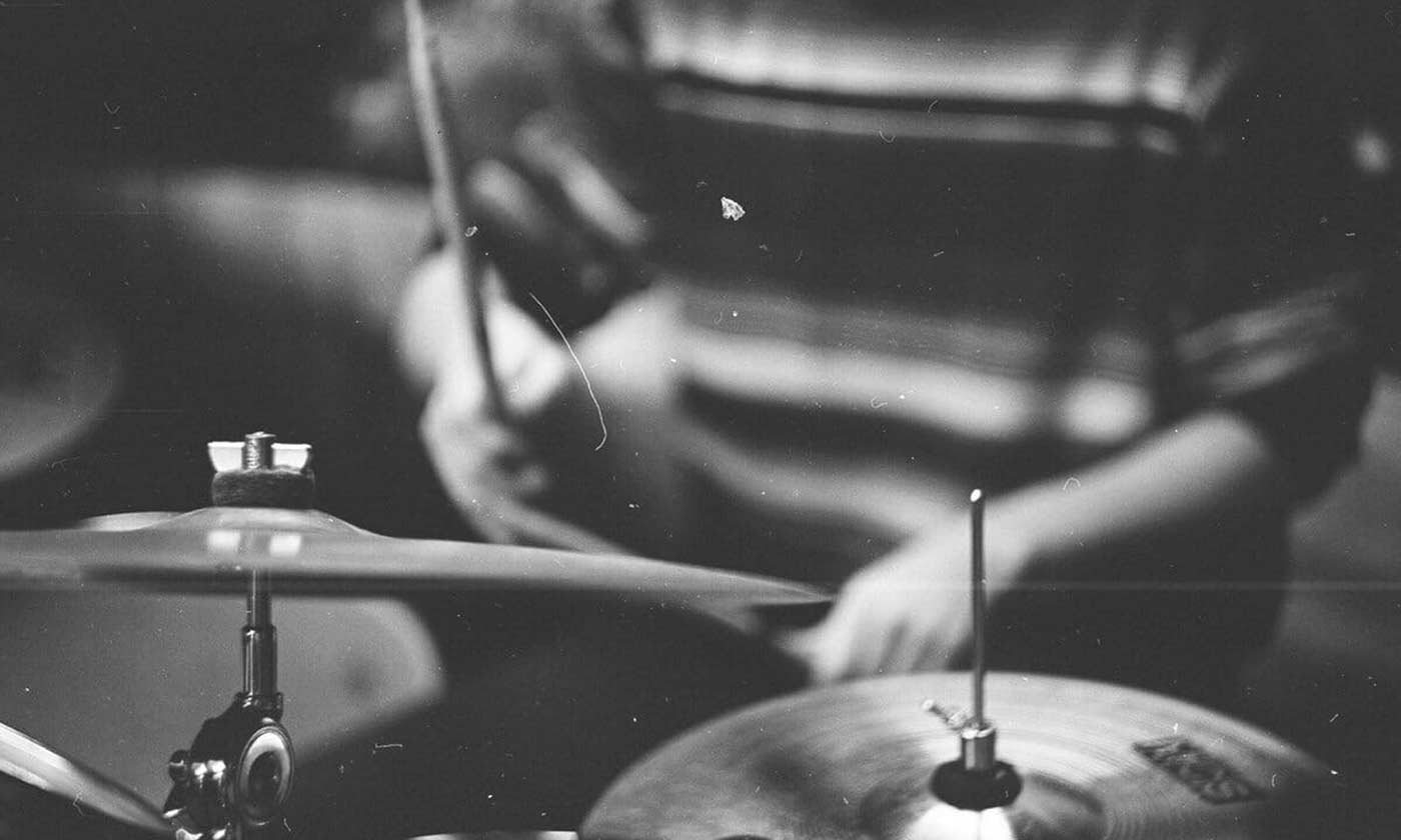 a drummer playing