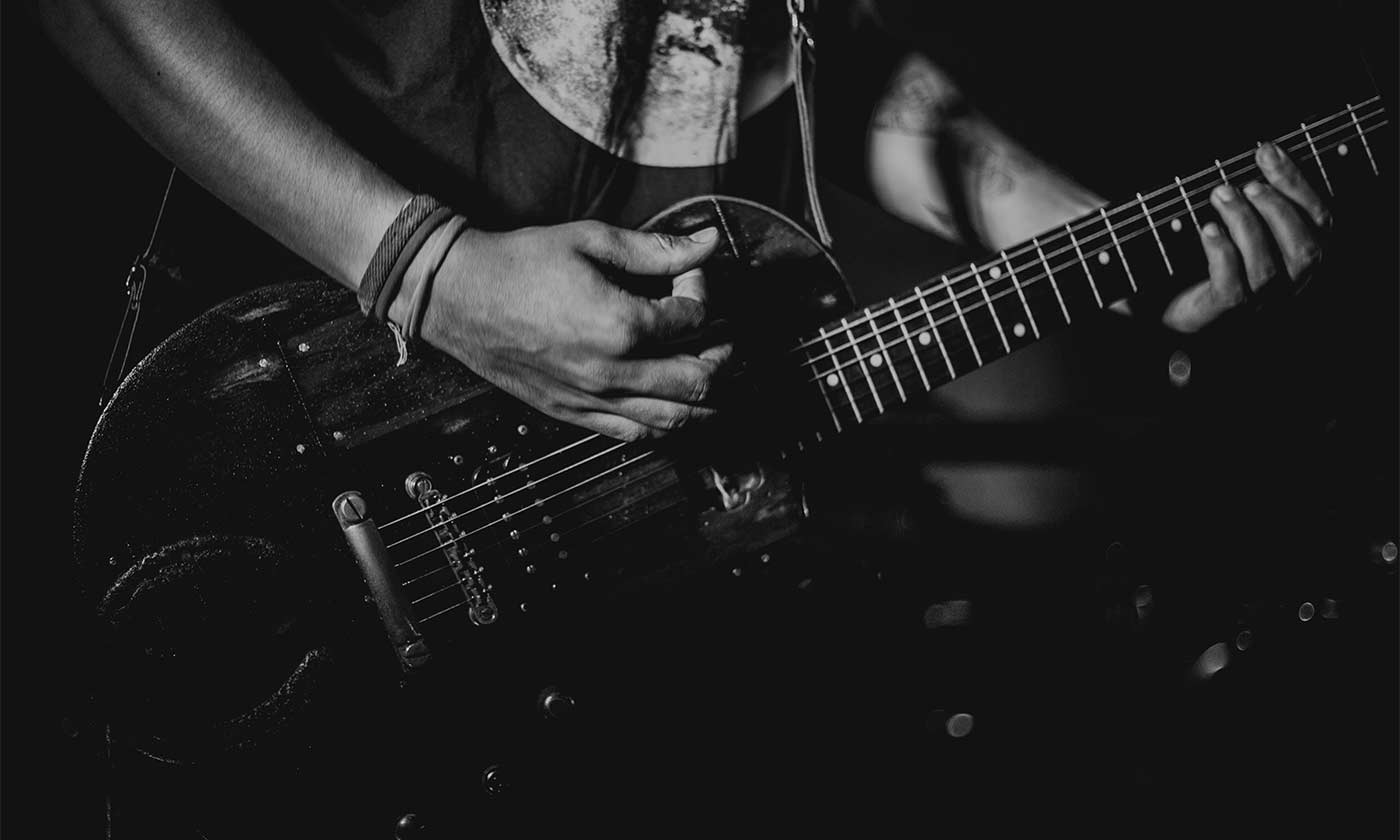 man playing guitar