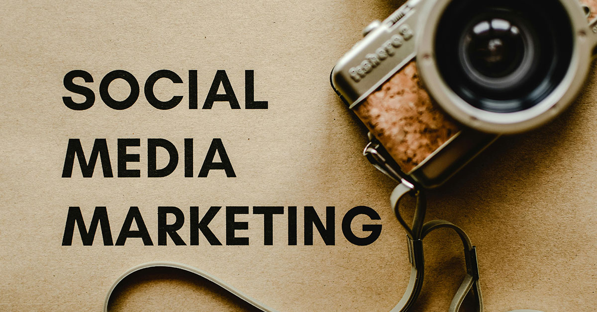 social media marketing with photo of camera
