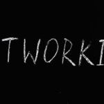 networking written in chalk