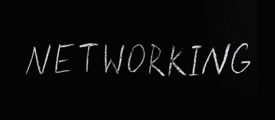 networking written in chalk