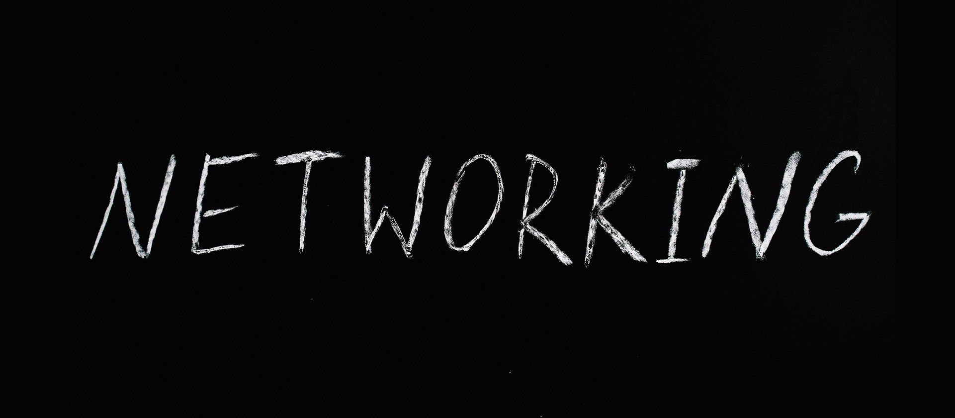 networking written in chalk