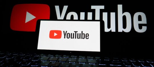 youtube logo in a computer screen