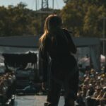 female vocalist in concert