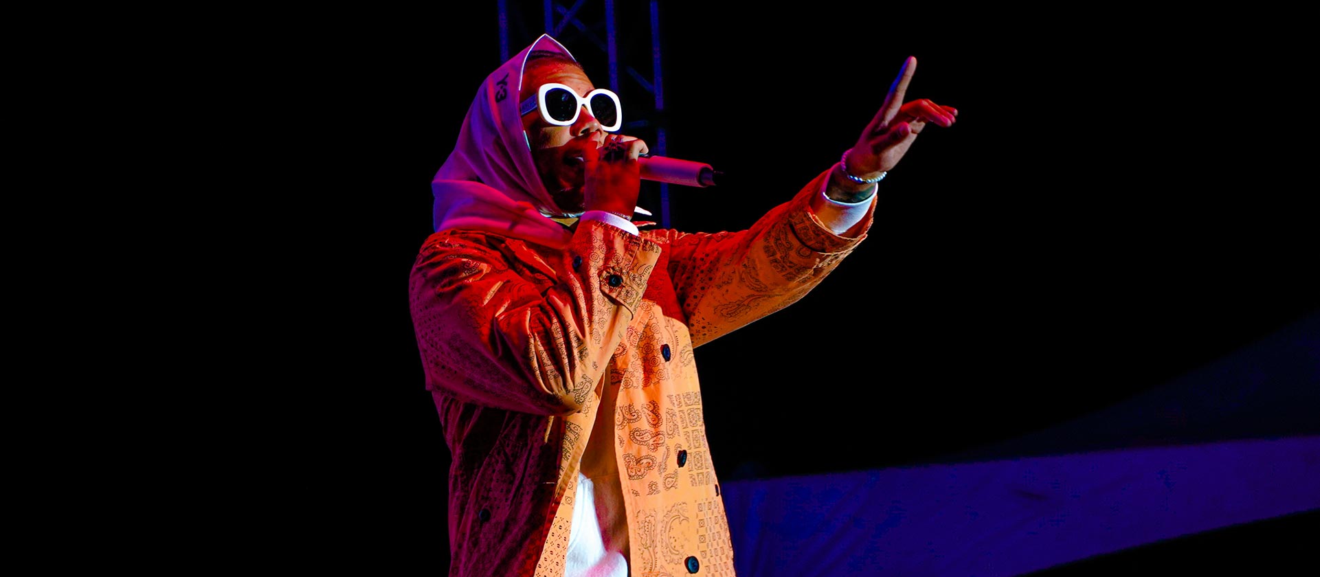 Hip Hop artist performing on stage