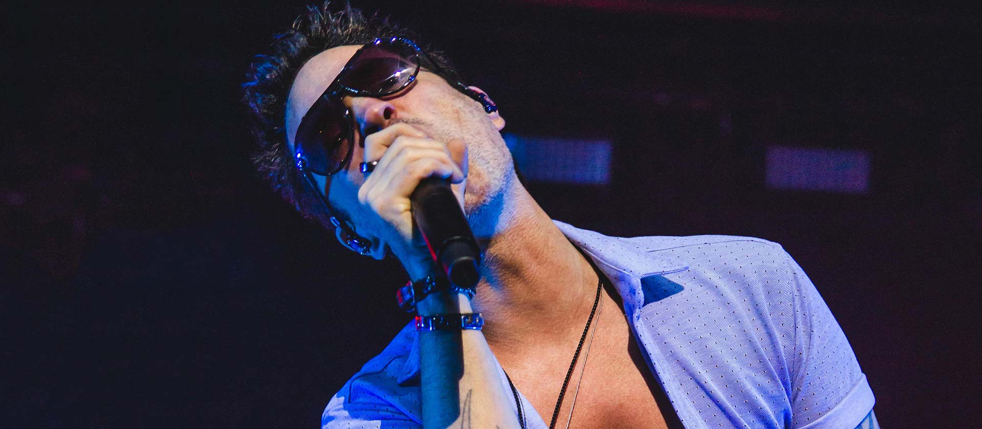 male singer on stage