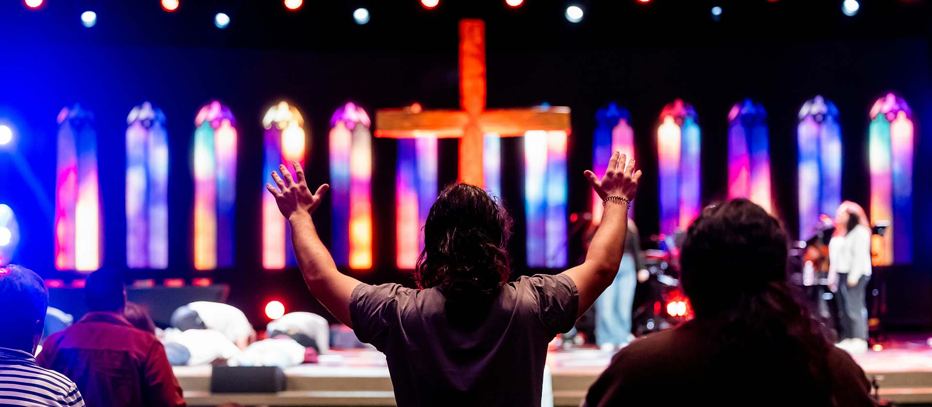 Christian band performing live