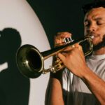 music playing trumpet