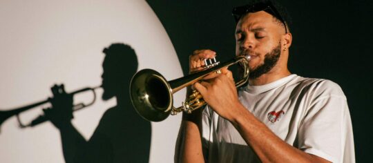 music playing trumpet
