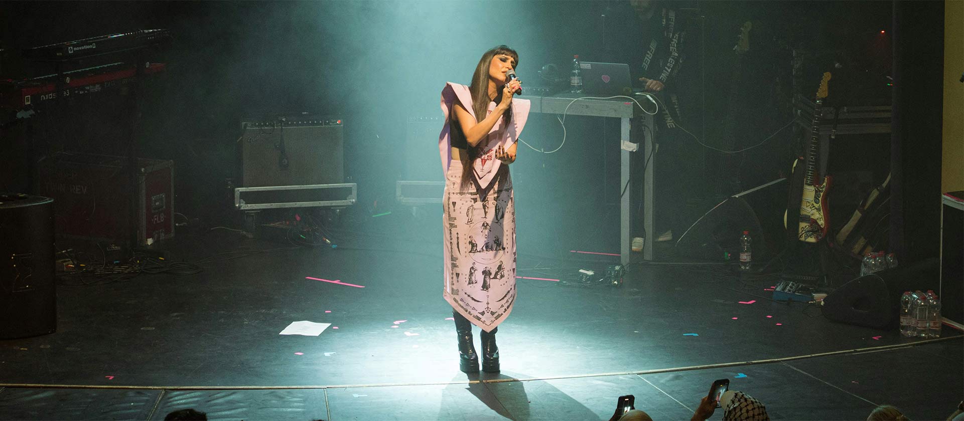 female artist in concert
