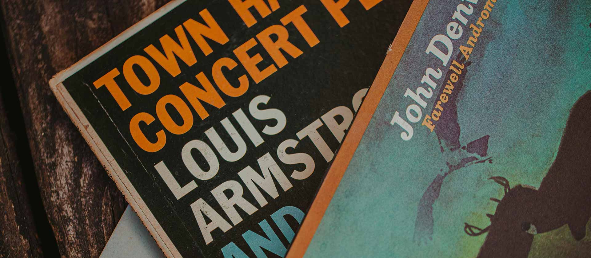 Louis Armstrong and John Denver LP's