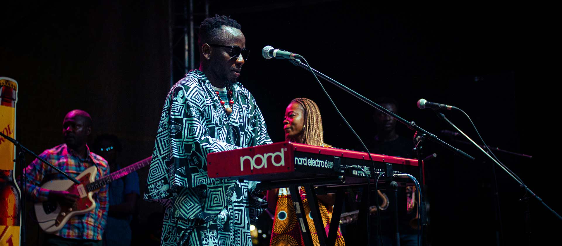 band performing in concert