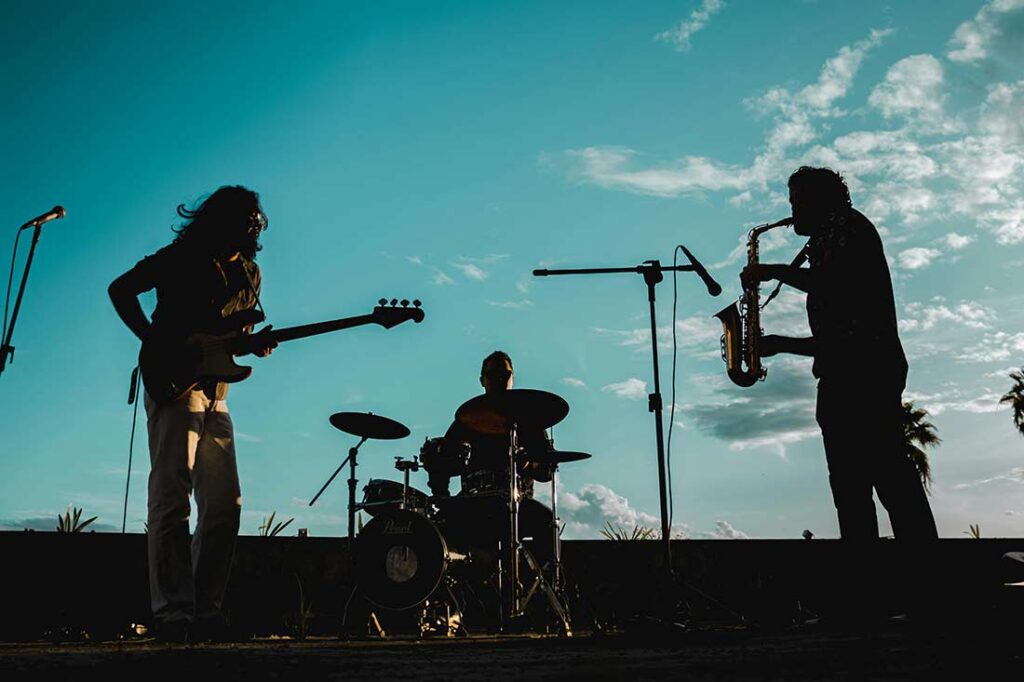 band on stage