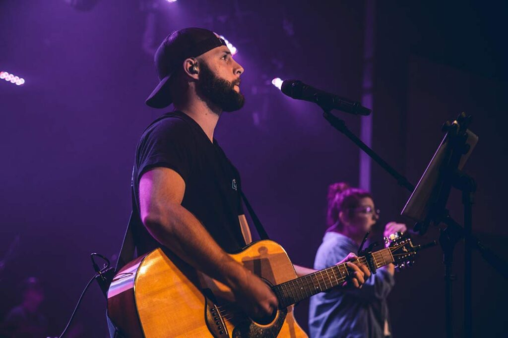 male artist on stage