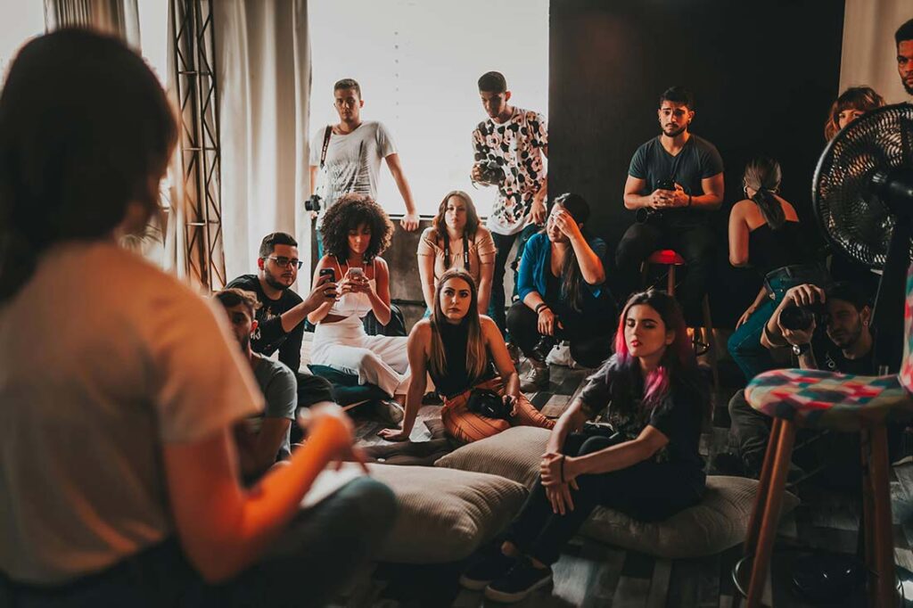 networking session for music and art