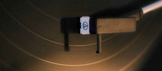 vinyl LP on turntable