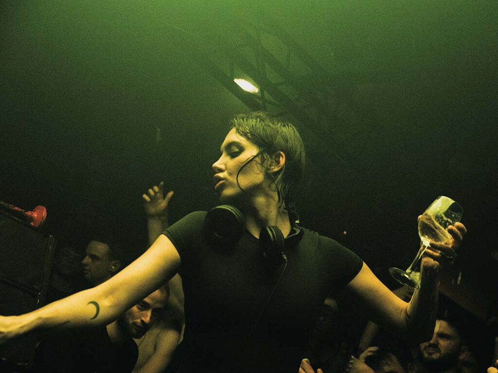woman in dance club