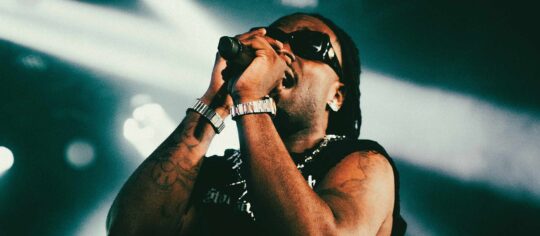 male artist performing live on stage