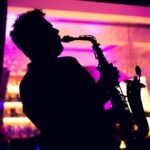 sax player performing in jazz club