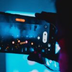 concert being live streamed on phone