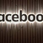 facebook logo on wall