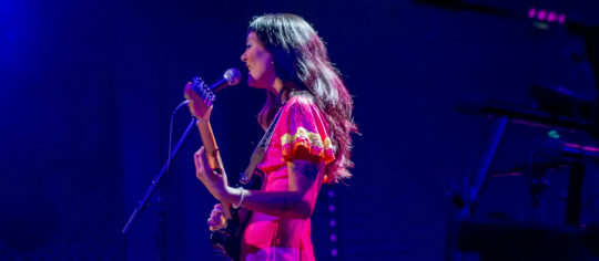 female artist on stage