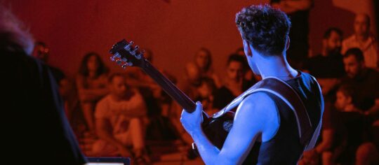 male artist on stage